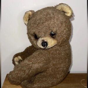 Kamar 1968 Vintage brown stuffed teddy‎ bear Japan Mid century collectible